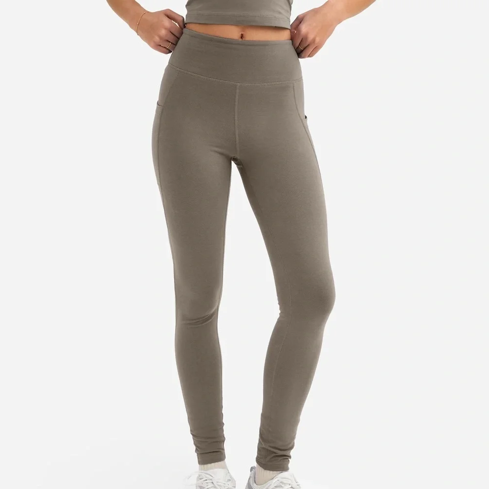 Mate the Label Organic Stretch Pocket Legging Medium Pebble - Picture 1 of 12